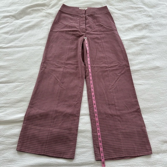 Mr. Larkin Wood Leg Pink Checkered Pants sz small - Picture 9 of 9